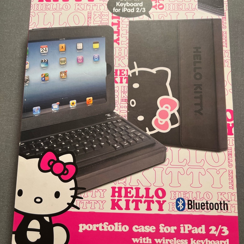 NWT Hello Kitty IPad Case With Keyboard